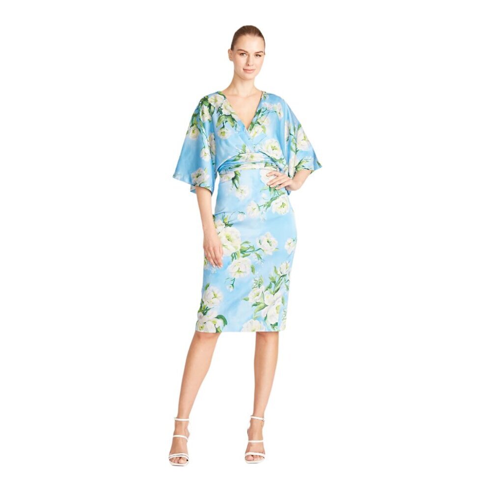 😮NWT - THEIA Couture - Liana Printed Kimono Dress - SZ 6 - Cocktail/Prom/Formal